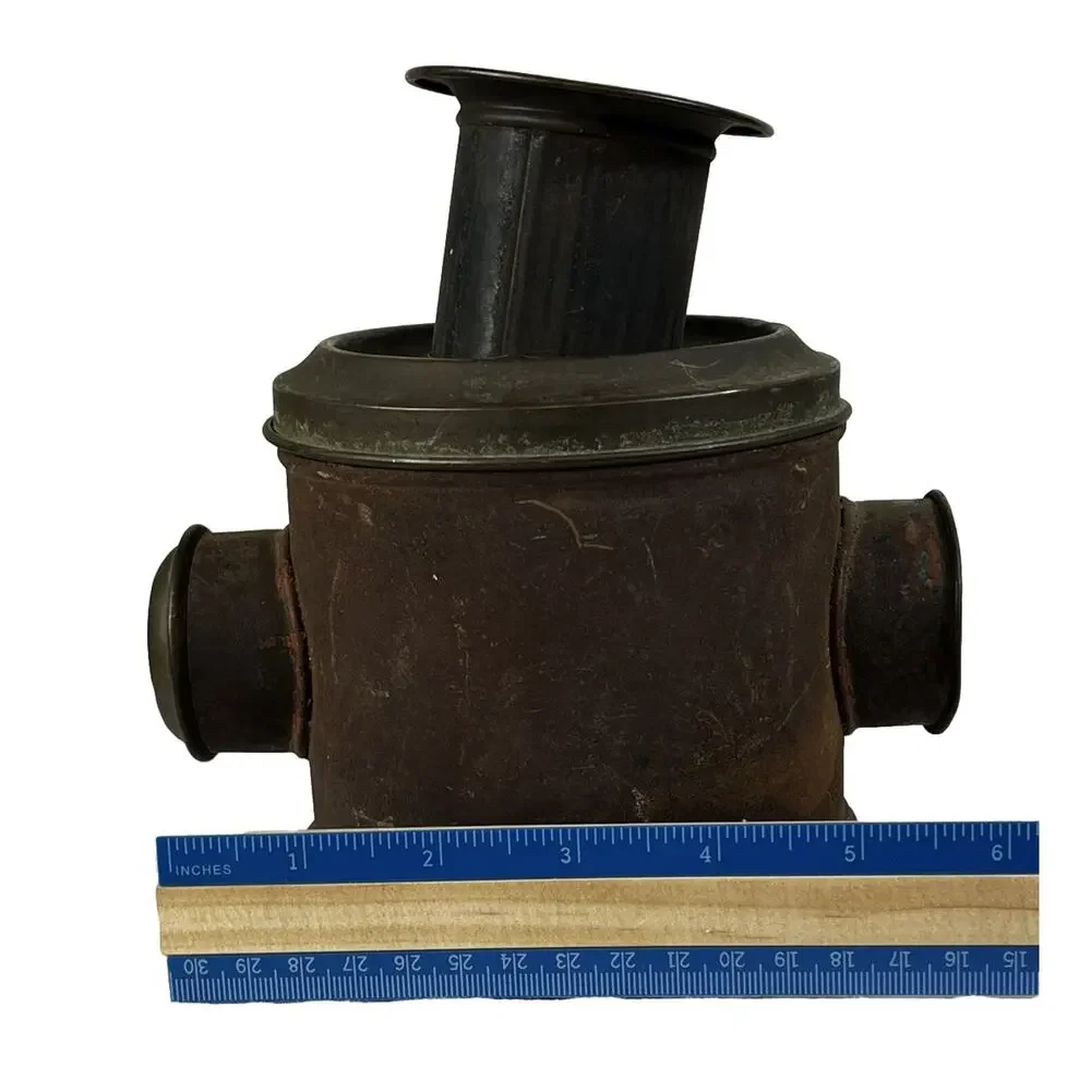 Antique Railroad Switch Signal Lantern / Lamp Light ? w/ Chimney & Clear Lens